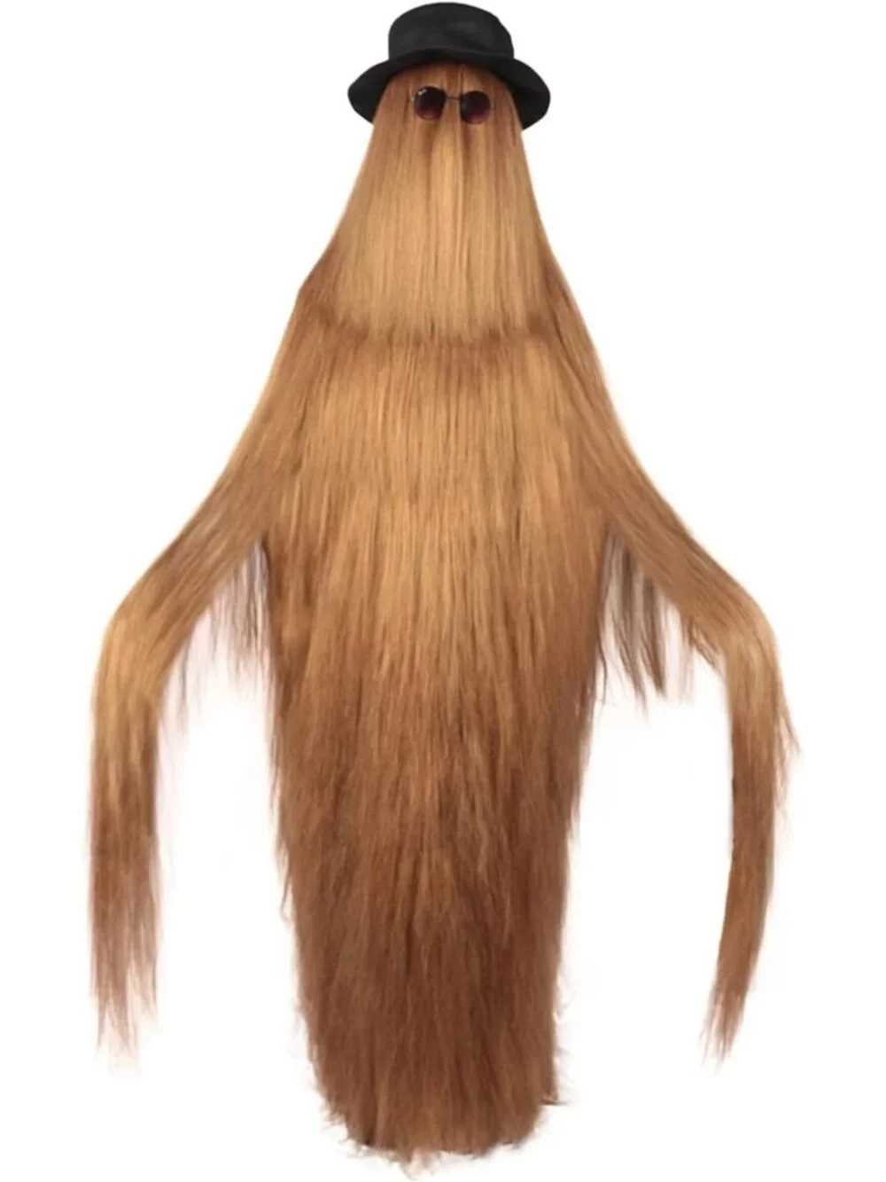Unisex 71-Inch Premium Brown Hairy Creature Costume Set for Adults - Fun & Cozy!